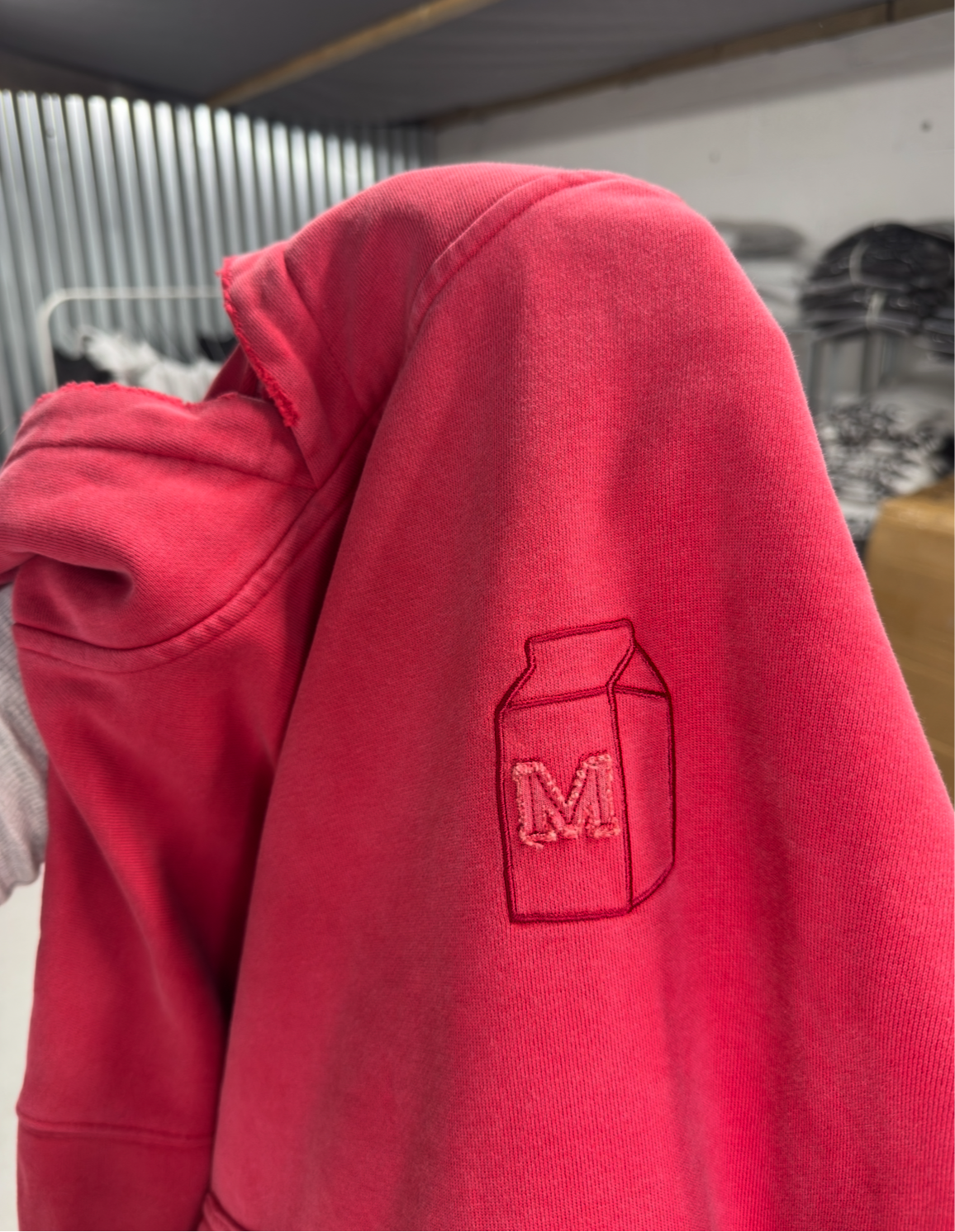 VINTAGE RED MILK CARTON HOODIE
