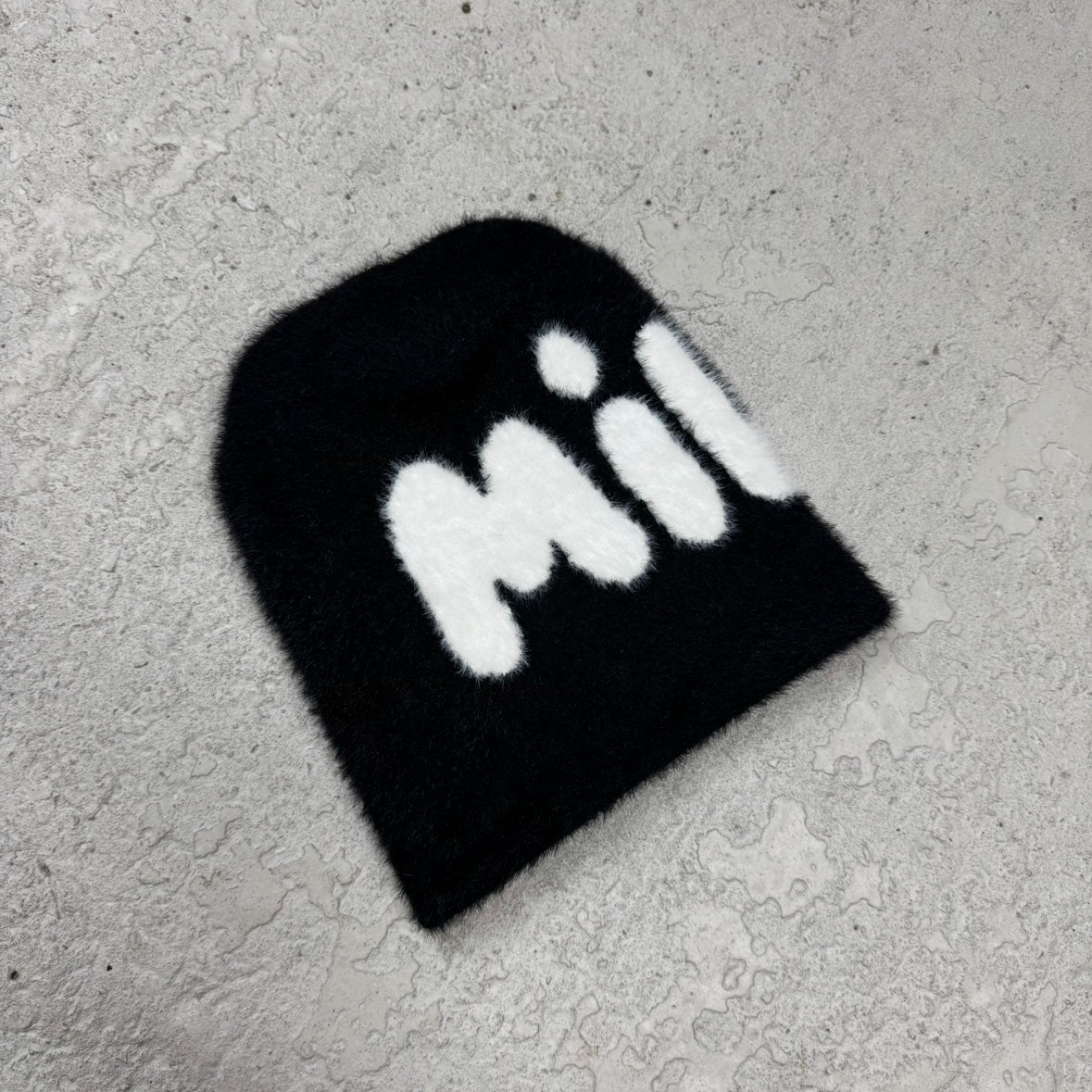 Mohair Logo Skull Beanie