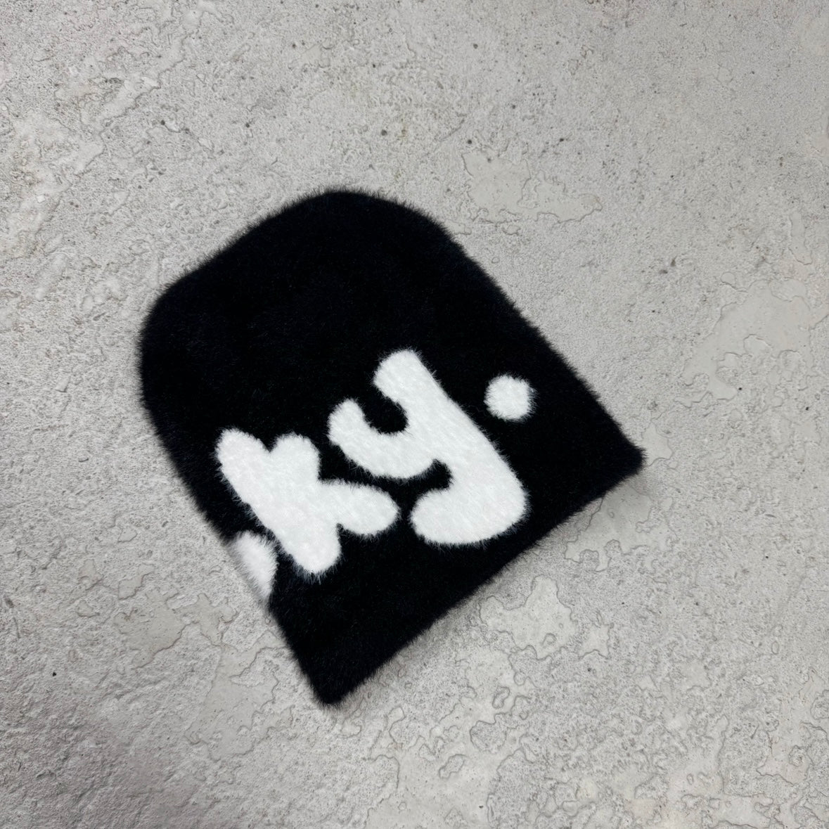 Mohair Logo Skull Beanie