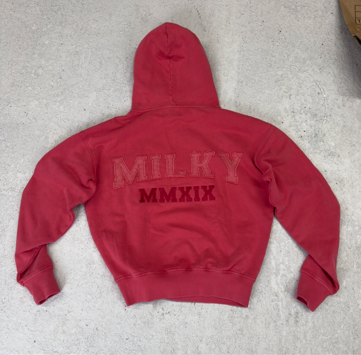 VINTAGE RED MILK CARTON HOODIE