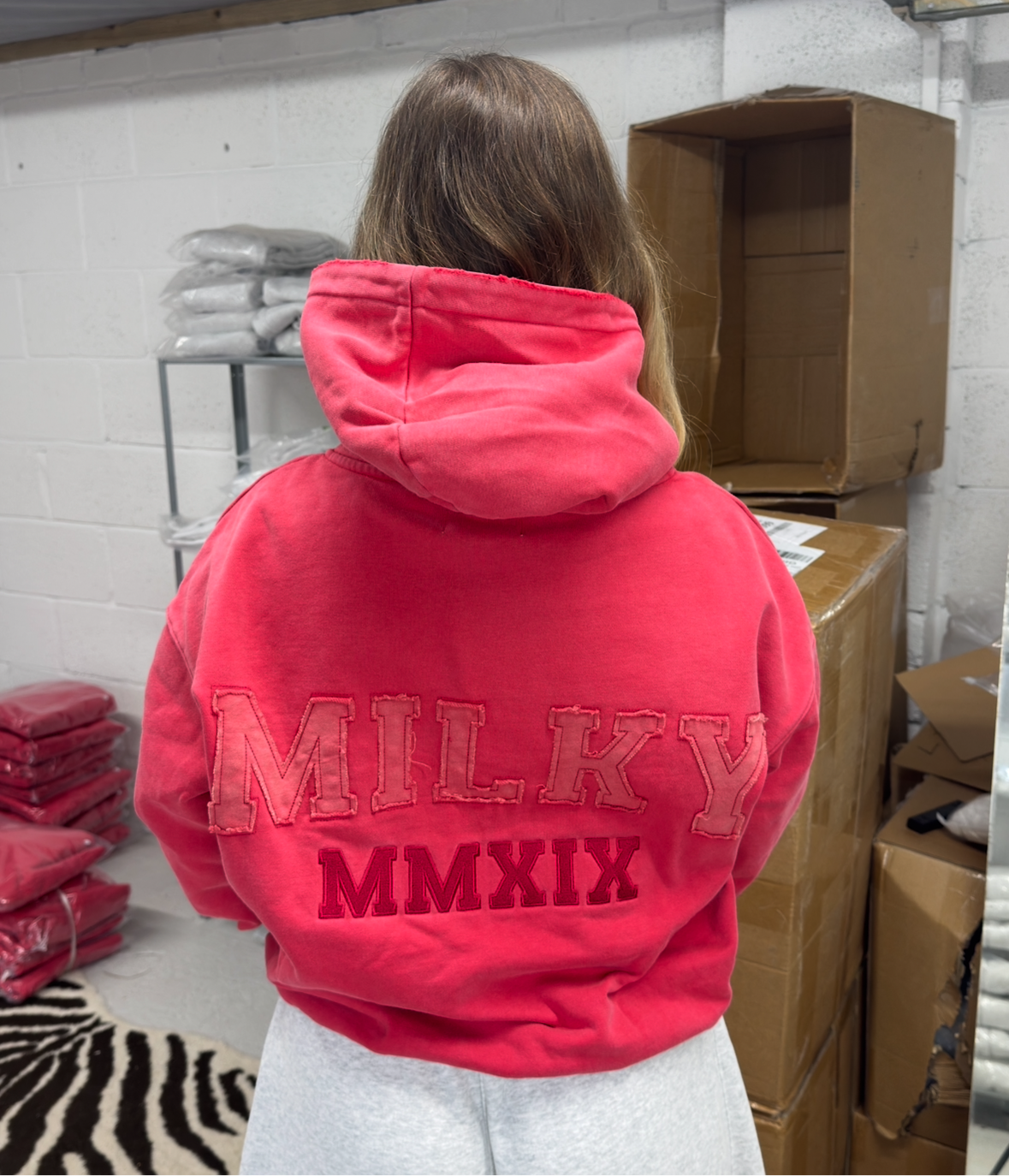 VINTAGE RED MILK CARTON HOODIE