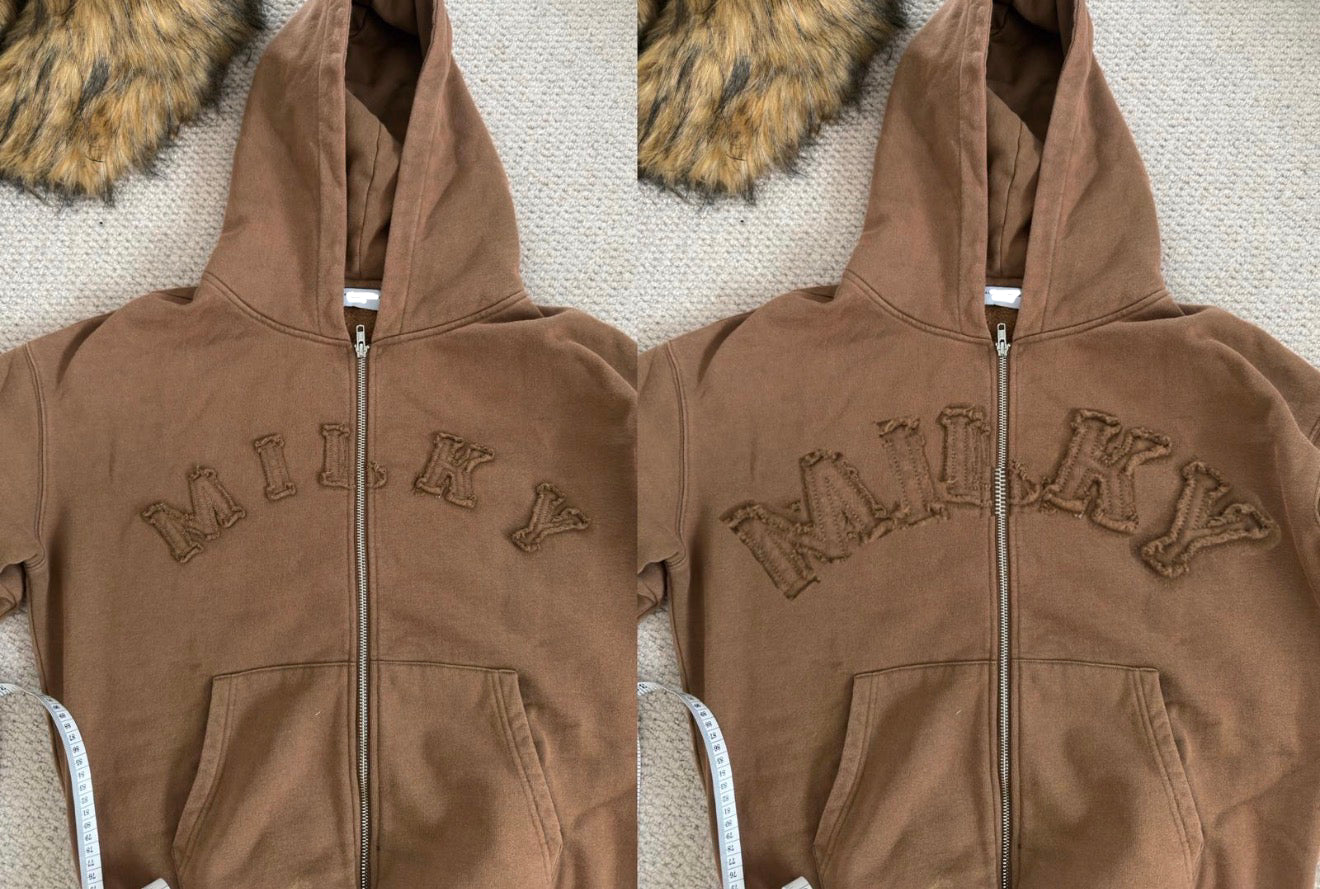 MOCHA ESSENTIAL ZIP-UP
